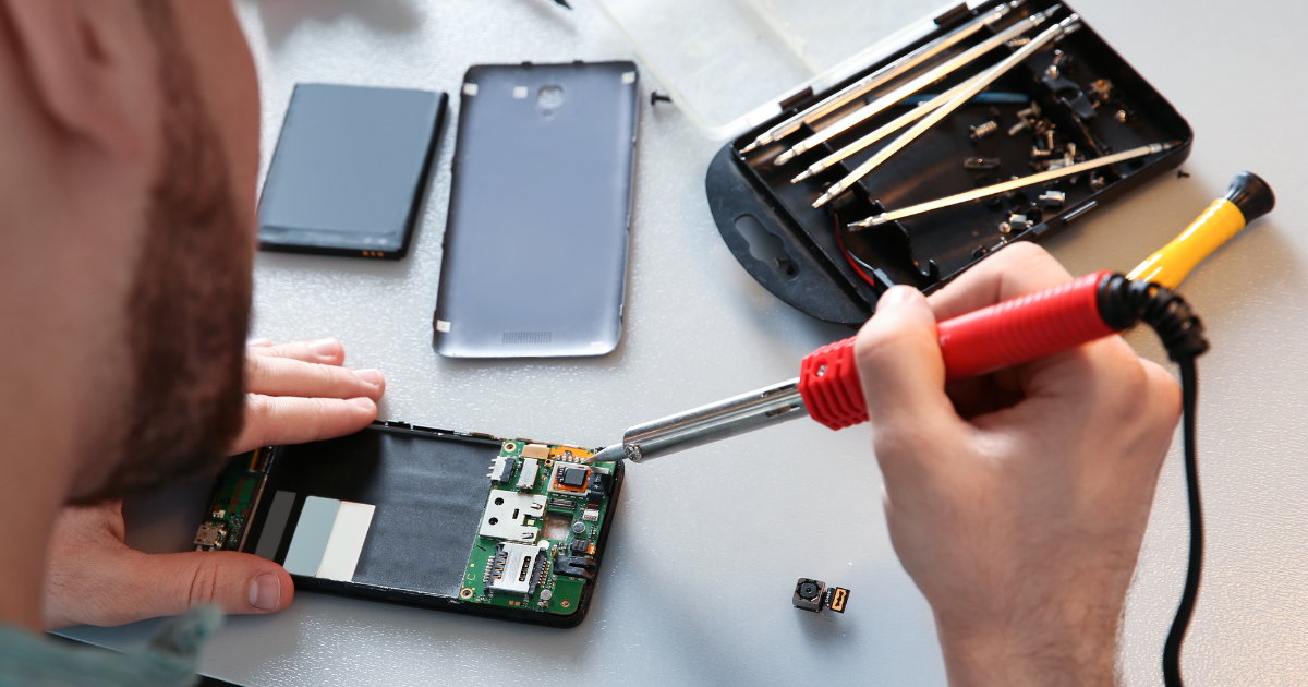 lagning av mobiltelefon